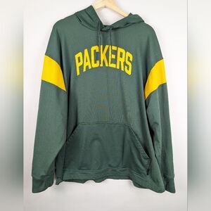 Nike Green Bay Packers Football NFL Green and Yellow Hoodie Mens XL